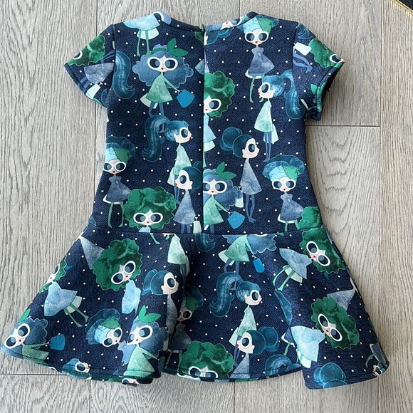 Mayoral dress with funky gal print for toddler - Picture 4 of 5